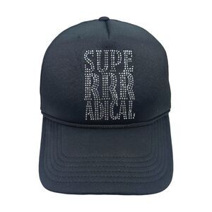 SupeRRRADICAL Mesh Back Rhinestone Trucker Hat - One Size